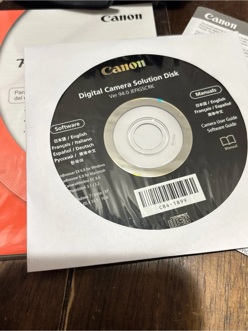 Canon Black Compact Digital Camera with Black Case and Accessories